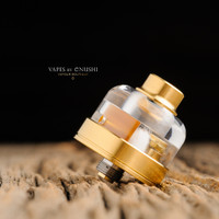 Bell Vape by Chris Mun - "Bell Cap for Monarch TheSecond RDA by Monarchy Vapes", Polished. Shown with TheSecond RDA deck, Play Gen 5 drip tip, and beauty ring for demonstration purposes.
