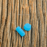 Delro Button Set for d60e (DNA60), Blue Glow Resin (Photoluminescent)