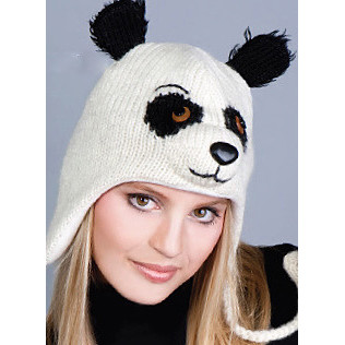 panda knit hat