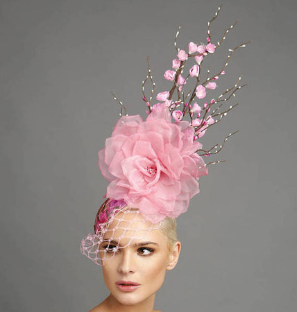Blossom, Pink Fascinator by Arturo Rios