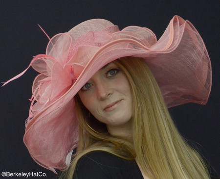 pink derby hat