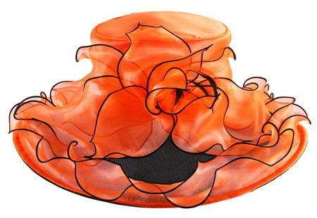 orange derby hat