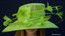 Front View Show Stopper Derby Hat in Lime