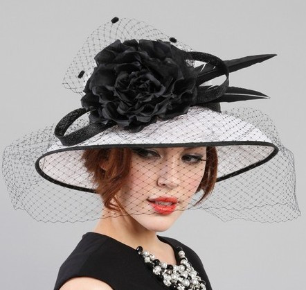 black and white kentucky derby hats