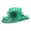 Lime and Green Organza Packable Kentucky Derby Hat.