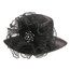Ruffles and Pearls Year Round Church Hat in black
