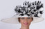 Southern Spring Kentucky Derby Hat in White with Black
