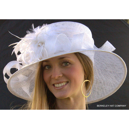 white ascot hat