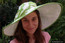 Green Women's Wide Brim Floral Print Sun Hat