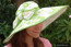Women's Wide Brim Floral Print Sun Hat Green