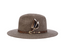 View of Messenger fedora side feather