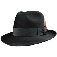 Stetson Firenze in Black with the brim down