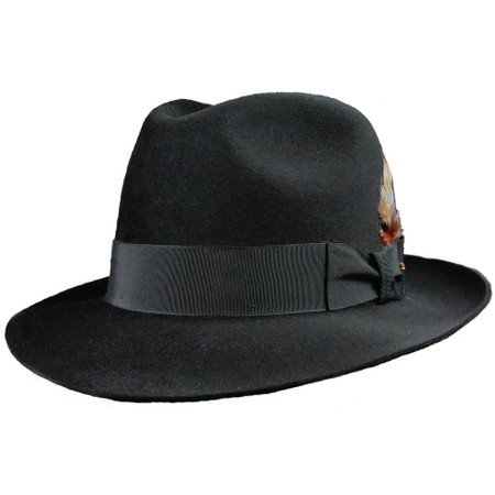 Stetson Firenze in Black with the brim down
