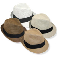 Woven Paper Fedoras