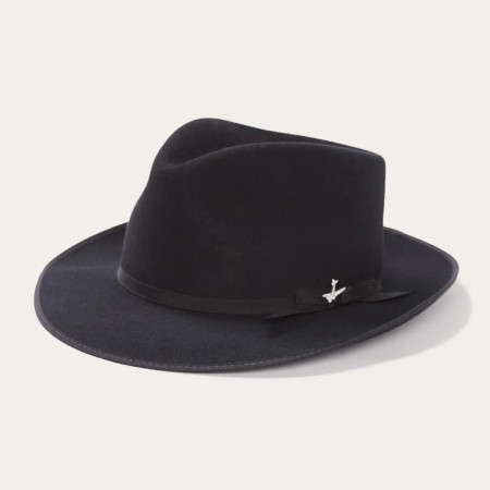 Stetson Stratoliner Fedora, Bound Regular in Black