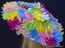 Top-Back View of Pastel Feather Fascinator