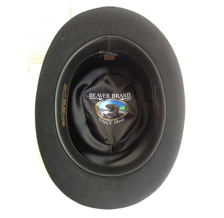 Bowler Derby Hat, Black Fur Felt