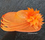 Saturnalia Ringed Sinamay Derby Hat in Orange