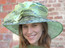 Green Silver-Black Sequined Race Hat