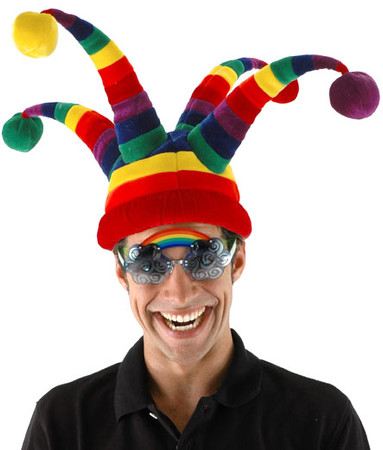 Rainbow Wacky Jester Hat