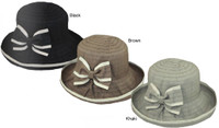 Packable Ribbon Hat with Bow color options