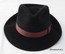 Stetson Lowell Fur Felt Fedora in Black, 3/4 top down view