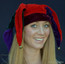 Jester Hat in Velvet with Bells multicolor