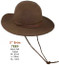 Tall Crown Brown Wool Felt Hat with Chin Cord