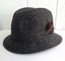 IRISH WALKING HAT, CHARCOAL HERRINGBONE fine weave handwoven wool tweed