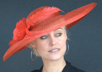 Red Kate's Sinamay Straw Derby Hat