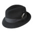 Black Soft Wool Fedora Hat