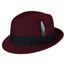 Soft Wool Fedora Hat burgundy
