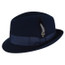 Navy Soft Wool Fedora Hat