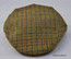 HARRIS TWEED IVY FLAT CAP, OLIVE HOUNDSTOOTH top view