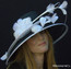 Show Stopper Derby Hat Black with White Trim.