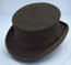 John Bull Top Hat, wool felt in brown