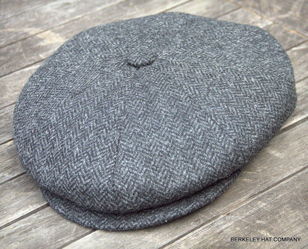 Irish Newsboy Cap dark grey herringbone 2002-3