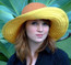 Women's Ribbon Hat, two tone in yellows