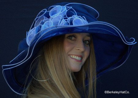 Ultimate Hat for the Kentucky Derby in Navy and White