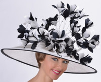 Queen's Favourite Derby Hat in Black and White