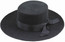 Bolero Hat, Black Wool Felt top view