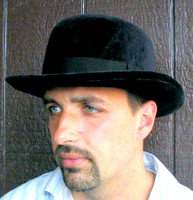 Black Velvet Derby Hat