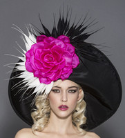 Rita, Black Pink & White Derby Hat by Arturo Rios.