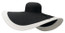 Black and White Big Wide Brim Derby Spectator Hat