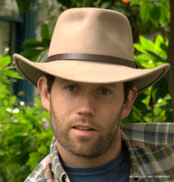 Wool Felt Outback Hat in Tan