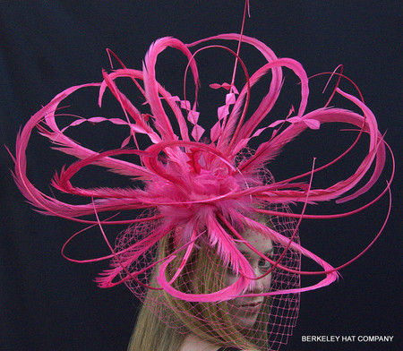 Pink Feather Winner's Circle Fascinator