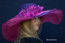 Purple and Fuchsia Derby Hat for Bridal Shower.