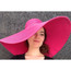 Hot Pink Big Brim Paper Braid Hat.