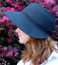 Women's Straw Bonnet Hat in black