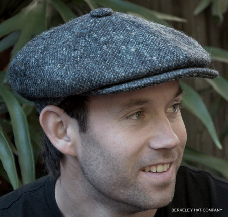 Irish Gatsby Cap, Dark Grey Heavy Weight